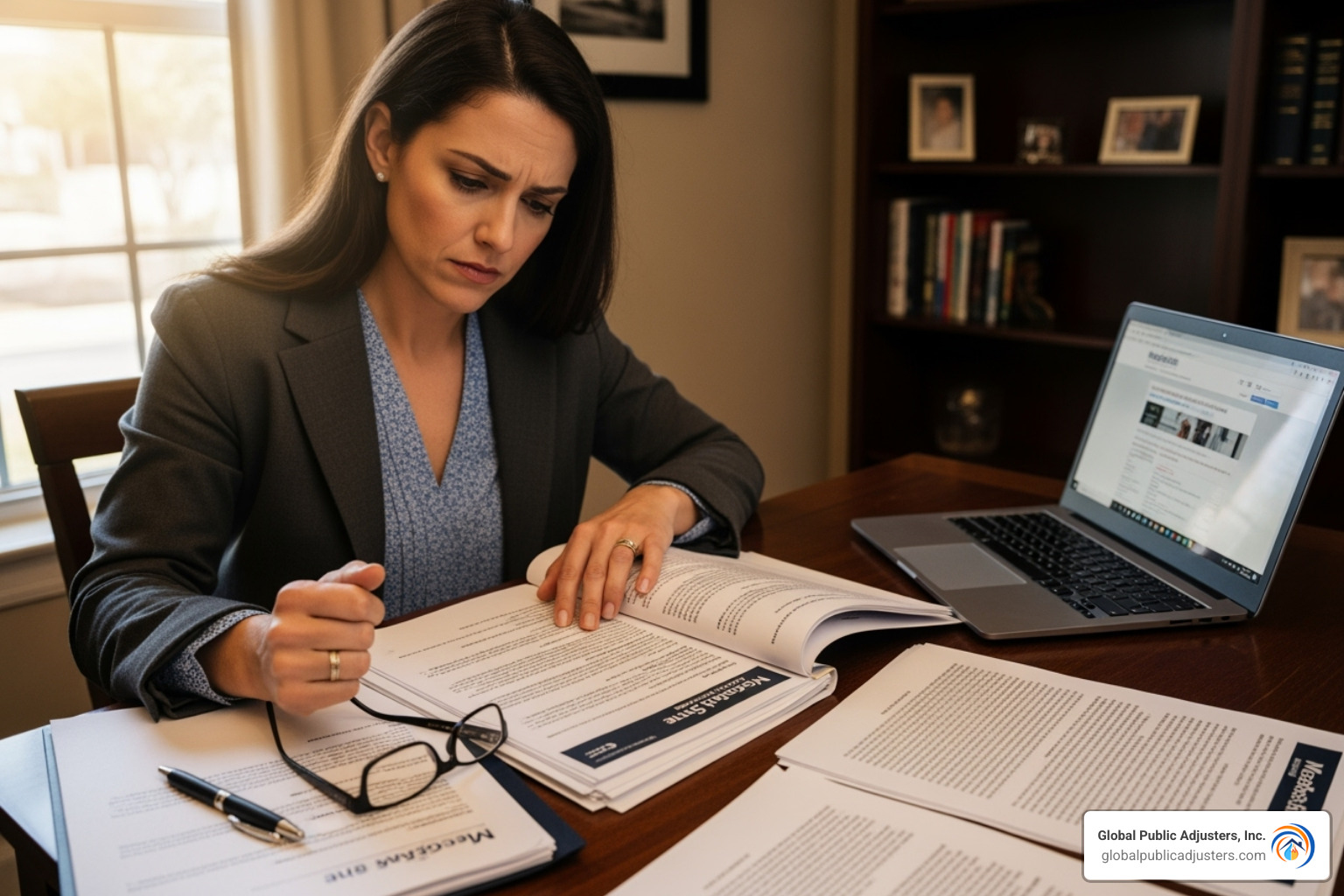 fighting insurance adjuster